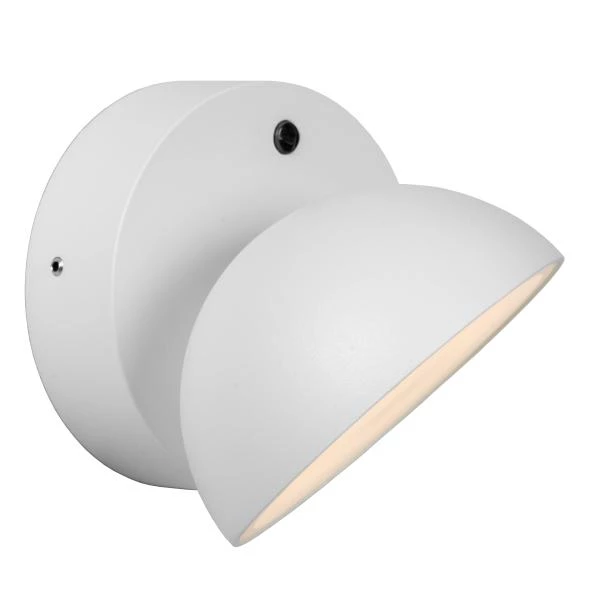 Lucide FINN - Lámpara de pared Dentro/Fuera - LED - 1x12W 3000K - IP54 - Sensor día/noche - Blanco - detalle 1